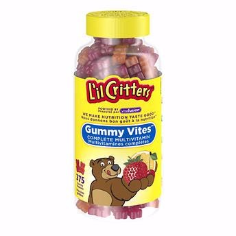 加拿大L'il Critters小熊糖儿童多种复合维生素软糖（275粒/瓶,免税包邮 